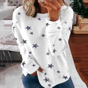 Oversized Long Sleeve Star T-Shirt