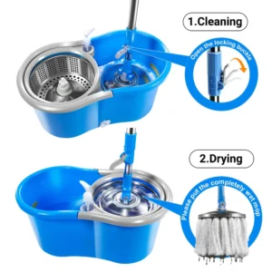 SPIN MOP AND BUCKET FLOOR CLEANING SYSTEM