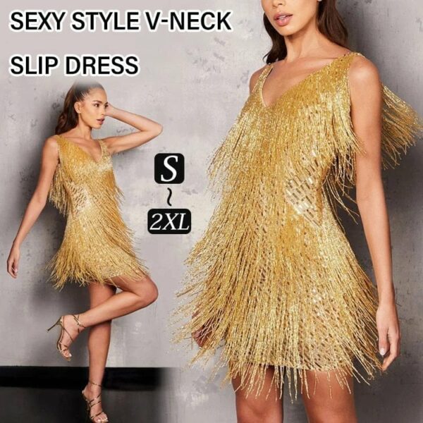 Sexy Princess Style V-Neck Slip Dress - Image 7