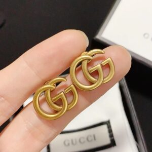 Simple Letter Brass Earrings