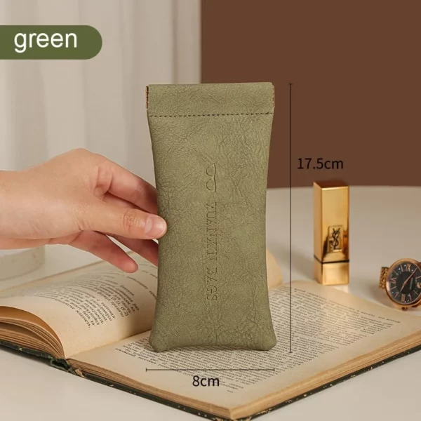 Snap Closure Leather Organizer Pouch