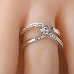 Special Bond Rectangle Interlocking Ring