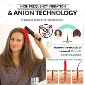 Ultrasonic Hair Growth Disinfection UV Comb