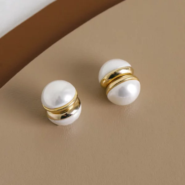 Vintage Pearl White Onyx Earrings