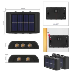 Waterproof Solar Powered Outdoor Patio Wall Decor Light