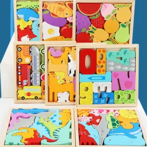 Wooden Toy Dinosaur Puzzles