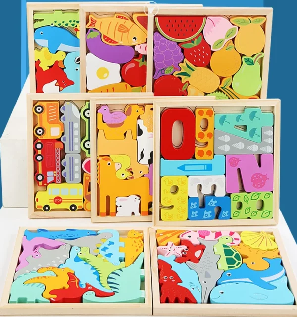 Wooden Toy Dinosaur Puzzles