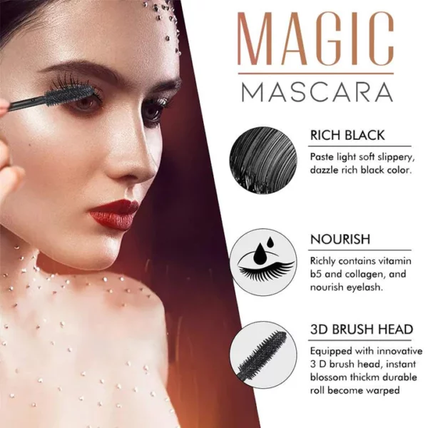 4D Waterproof Silk Fiber Thick Lengthening Mascara