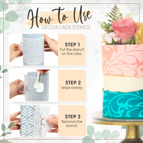 Cake Decorating Lace Stencils Set