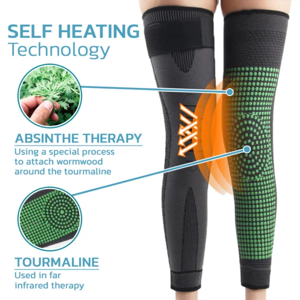 KNEECA© Tourmaline Acupressure Selfheating Knee Sleeve