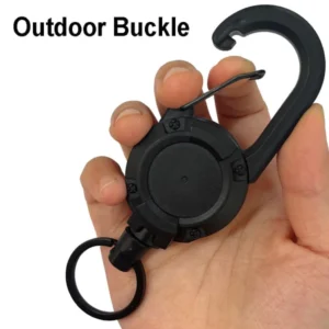 Outdoor Automatic Retractable Wire Rope Luya Tactical Keychain