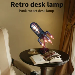 Steampunk Rocket Lamp