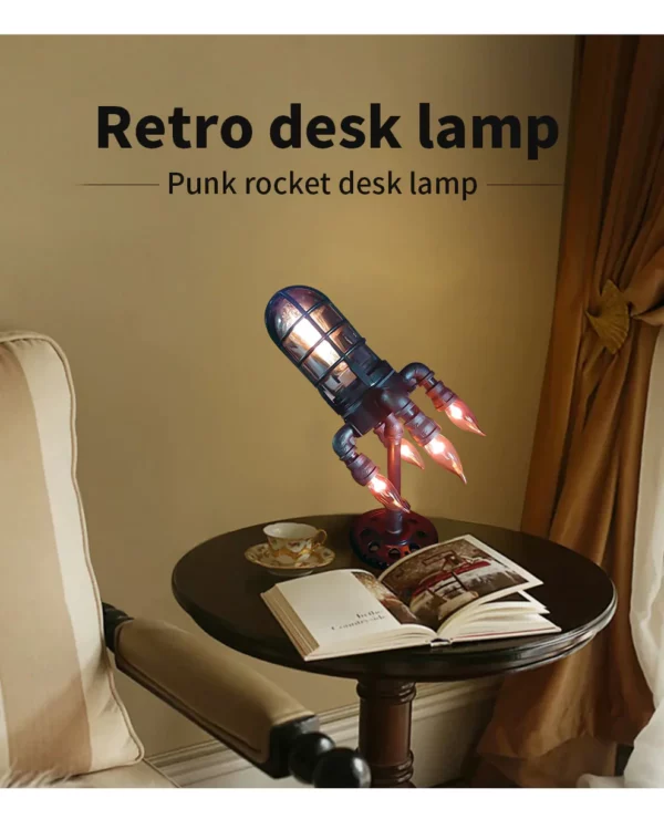 Steampunk Rocket Lamp