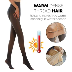 Thermal Fleece Lined Fake Translucent Pantyhose