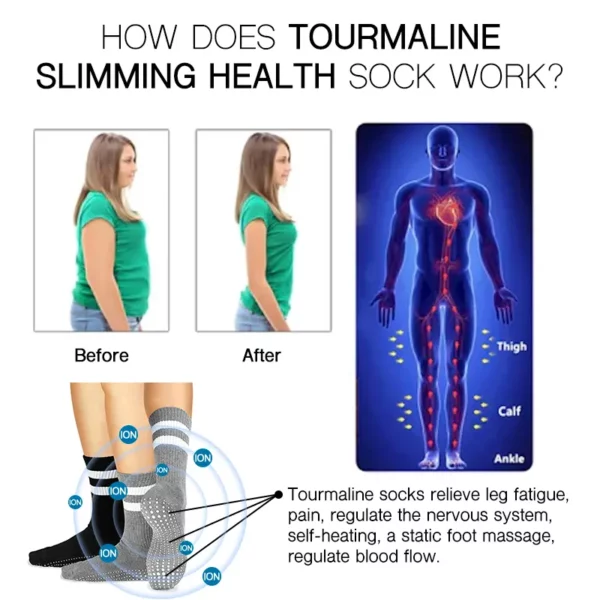 Tourmaline Thermal Circulation Self-heating Shaping Socks