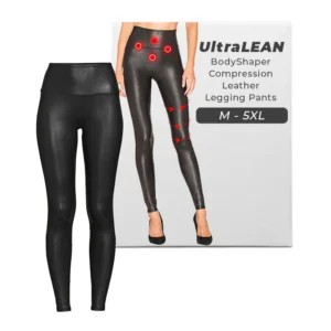 UltraLEAN BodyShaper Compression LeatherLegging Pants