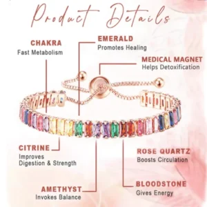 CrystalPower™ Lymph Drainage Magnetic Tourmaline Bracelet