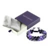 Metaphy DoubleAmethyst Beaded Bracelet