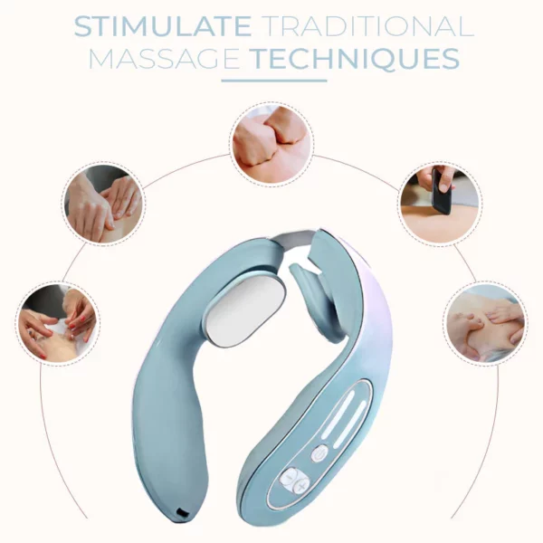 Microcurrent PulseAcupucnture Neck Lymphvity Massager