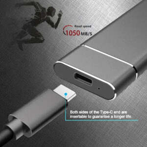 PORTABLE EXTERNAL SOLID STATE DRIVE, UP TO 1050MB/S, COMPATIBLE WITH PC, MAC, PS4 & XBOX