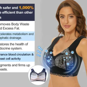 Healthfit℗ Tourmaline Lymphatic Detoxification Shaping and Powerful Lifting & Breast Enhancement Bra