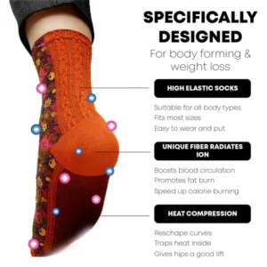 IONFit HeatingDetoxify Floral Socks