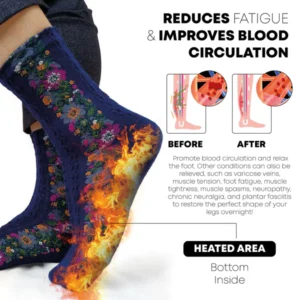 IONFit HeatingDetoxify Floral Socks