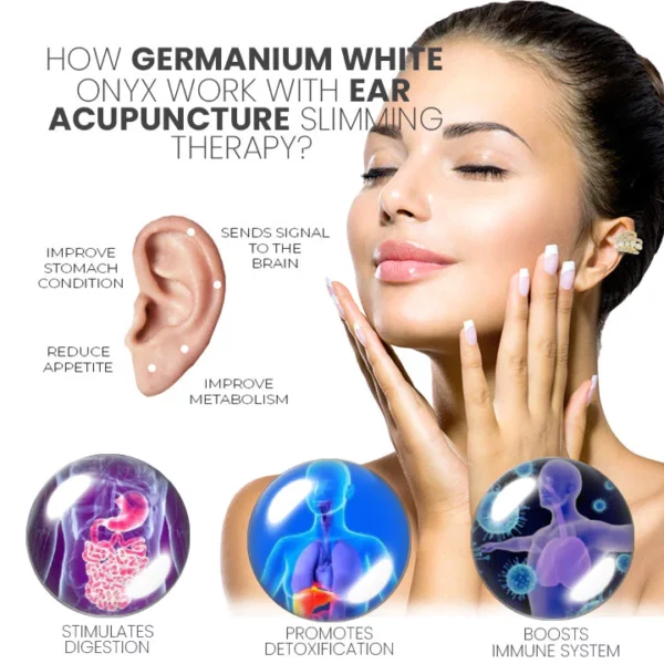 Mormuem™ Astennu Lymphvity Auriculotherapy White Onyx EarCuff