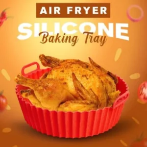 REUSABLE SILICONE AIR FRYER BAKING TRAY