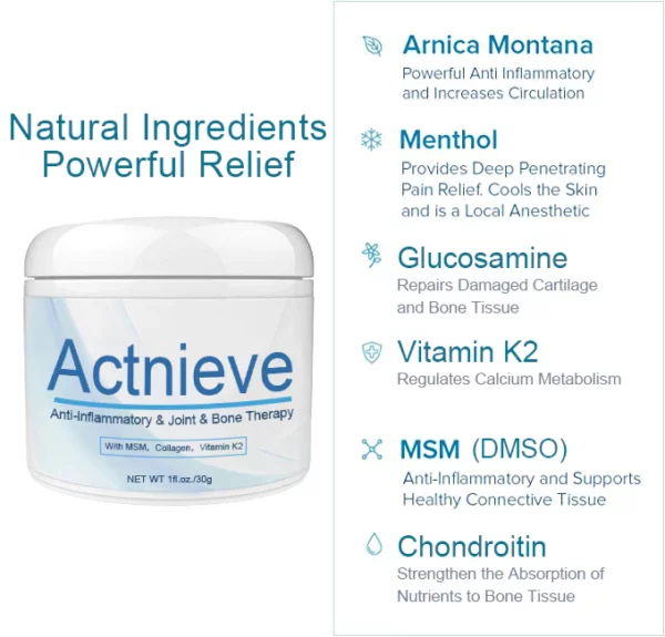 Actnieve™ Anti-Inflammatory & Joint & Bone Therapy Cream