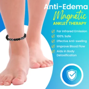 Anti-edema MagneticTherapy Obsidian Anklet