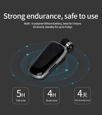 Collar-Clip Bluetooth Headset