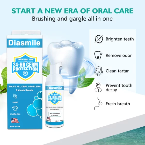 Diasmile™ Pure Herbal Super Whitening Teeth & Mouth Repair Foam - Image 3