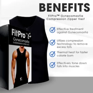 FitPro™ Gynecomastia Compression Zipper Vest