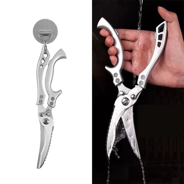 Stainless Steel Bone-Cut Kitchen Scissors - Image 2