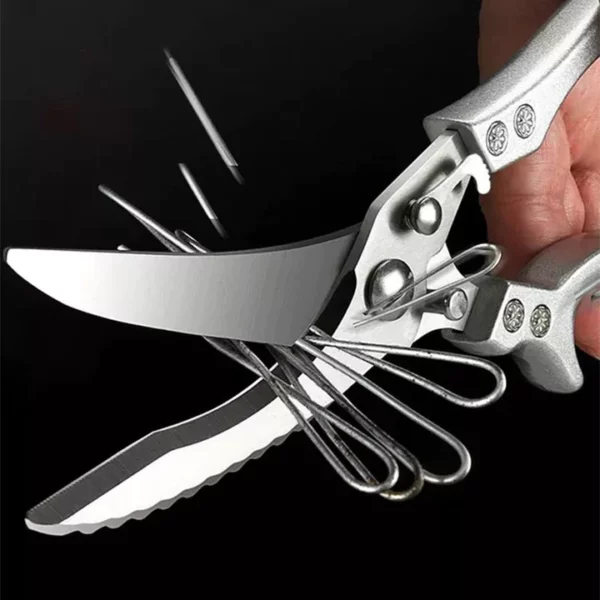 Stainless Steel Bone-Cut Kitchen Scissors - Image 5