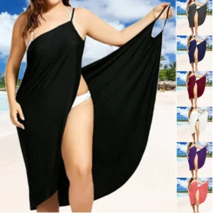 Women Beach Loose Casual Silk Dress