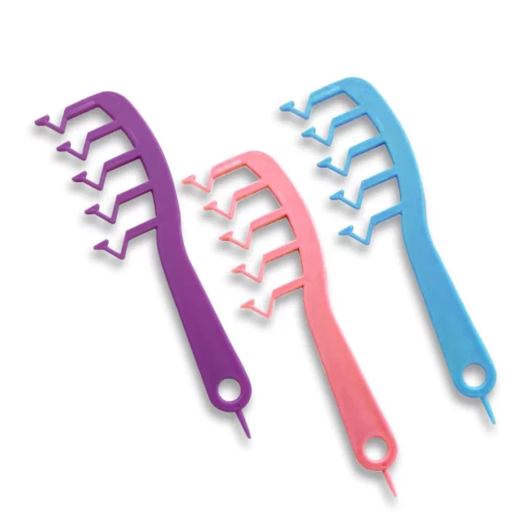 Zig-Zag Part Hair Fluffy Stitch Comb