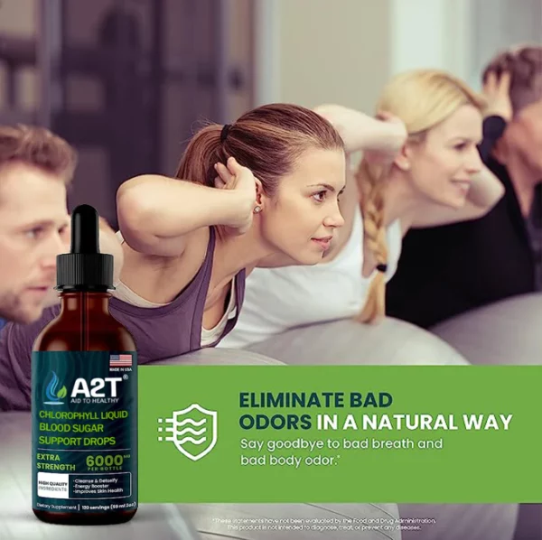 A2H™ Chlorophyll Liquid Natural Detox & Blood Sugar Support Drops