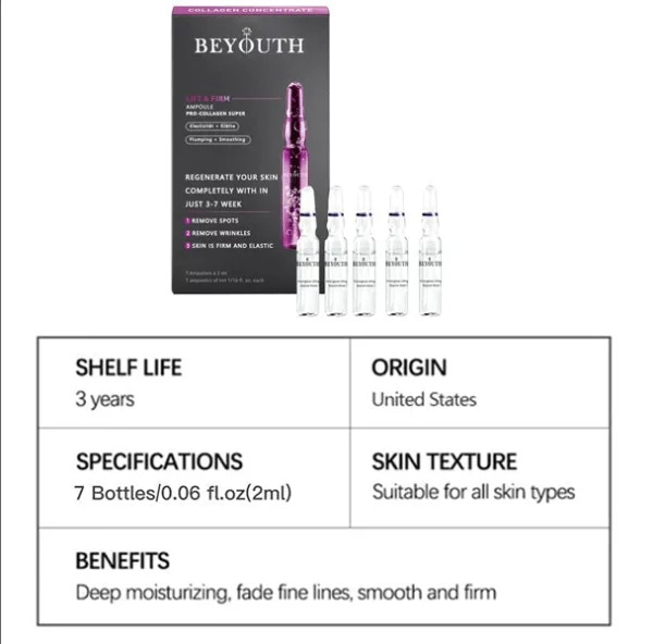 BeYouth™ Pro-Collagen and Ceramide Lifting Ampoule Serum - Image 4