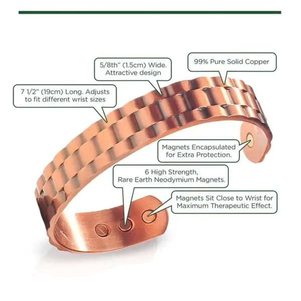 CC™ Pure Copper Super Magnetic Therapy Bio Negative Ion Bracelet