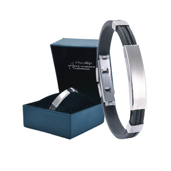 EELHOE™ Apus Ion Therapeutic Lympunclog Titanium Wristband - Image 2