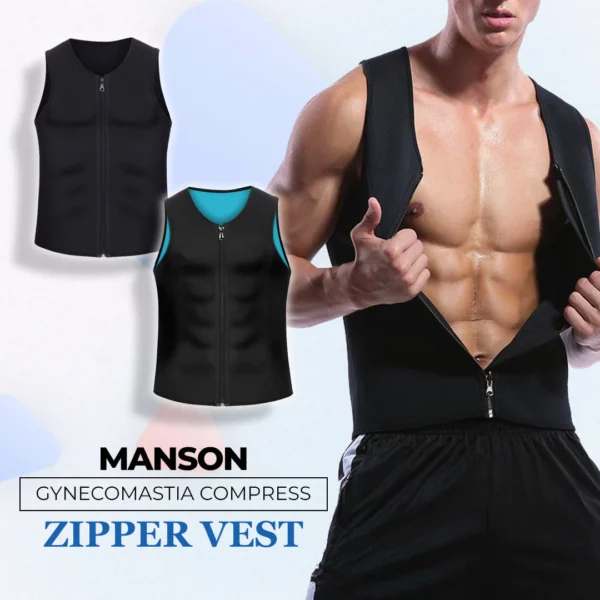 MANSON Gynecomastia Compress Zipper Vest - Image 3