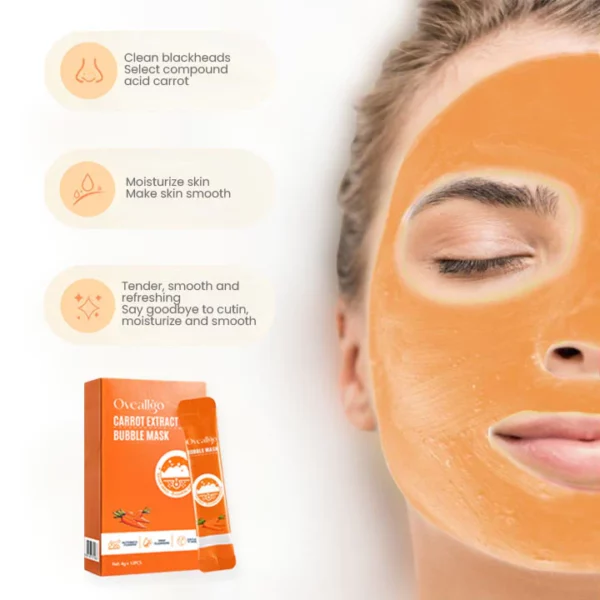 Oveallgo™ Carrot Pore Purifying Bubble Mask - Image 6