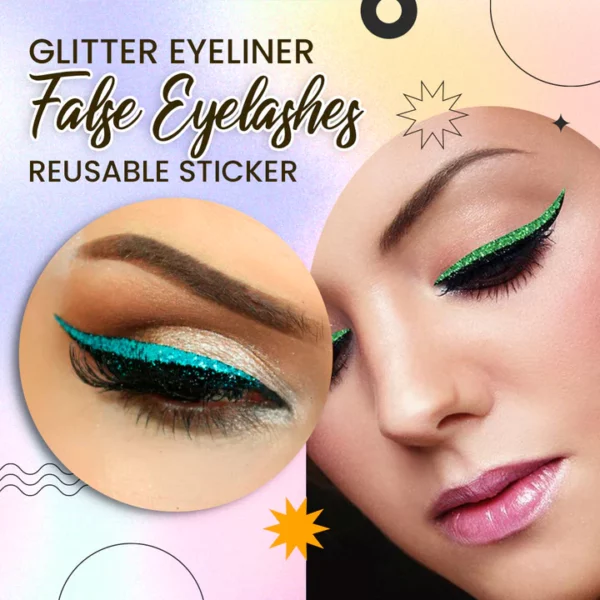 Glitter Eyeliner False Eyelashes Reusable Sticker - Image 3