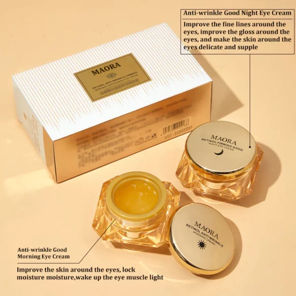 MAROA Retinol Anti-Wrinkle Firming Morning and Night Eye Cream - Image 2