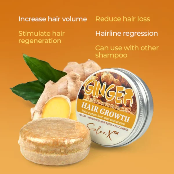 SalonX™ Natural Ginger Hair Growth Shampoo Bar - Image 2