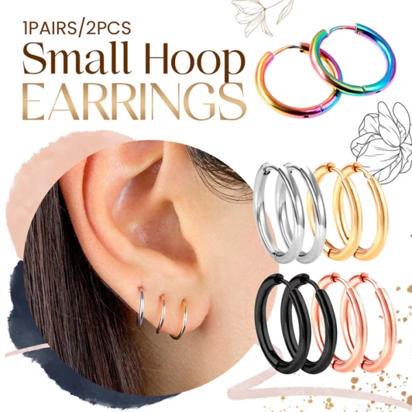 Small Hoop Earrings - Image 9