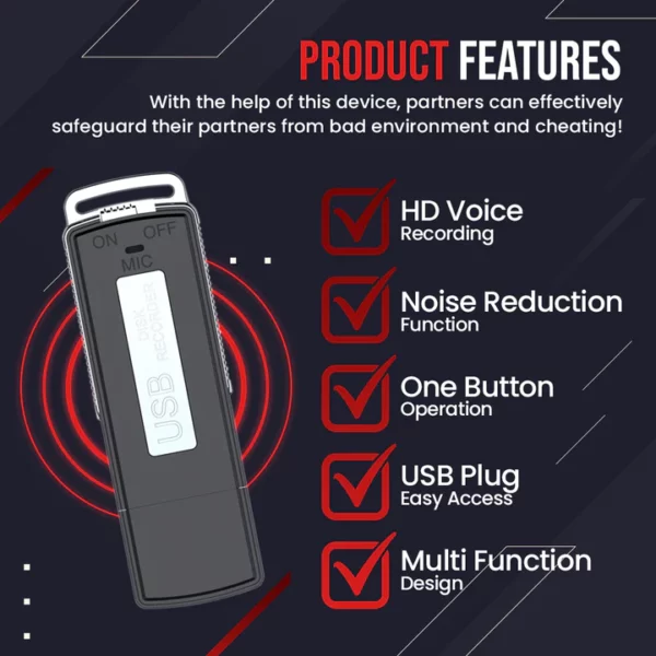 WhisperWatcher™ USB Disguised Voice Recorder - Image 5