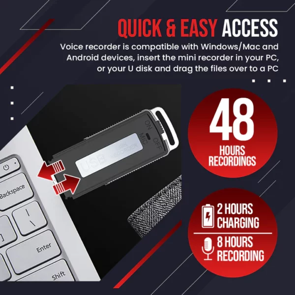 WhisperWatcher™ USB Disguised Voice Recorder - Image 6